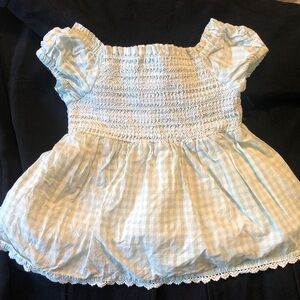 Max Studio Baby Light Green Cotton Gingham Dress 24m